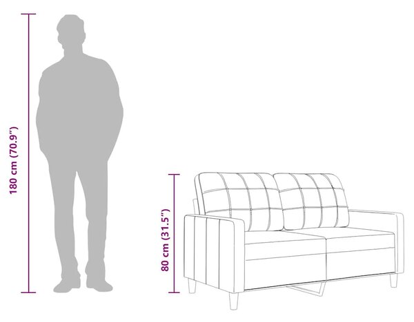 2 személyes világossárga szövet kanapé 140 cm