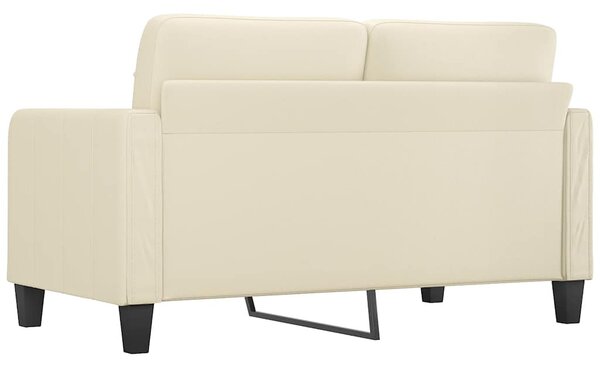 2 személyes krémszínű műbőr kanapé 140 cm