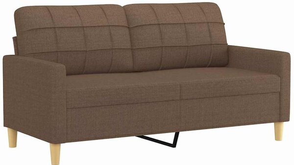 Kétszemélyes barna szövetkanapé 140 cm