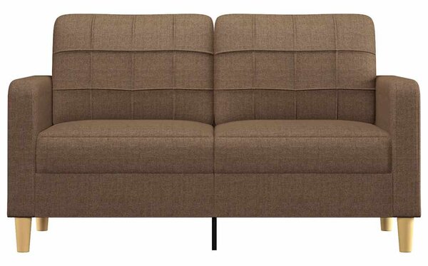 Kétszemélyes barna szövetkanapé 140 cm