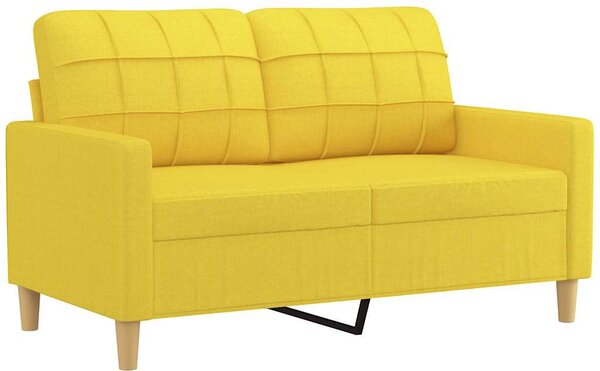 2 személyes világossárga szövet kanapé 120 cm