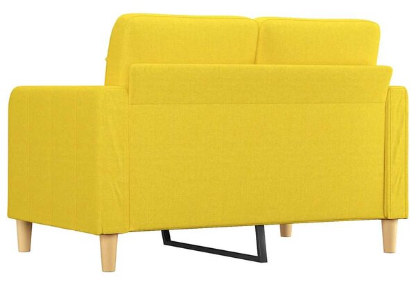 2 személyes világossárga szövet kanapé 120 cm