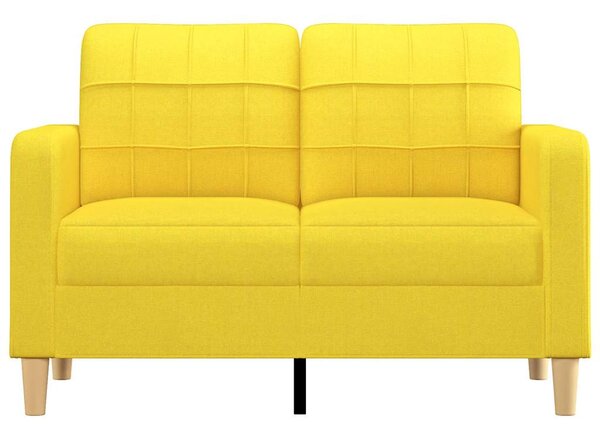 2 személyes világossárga szövet kanapé 120 cm