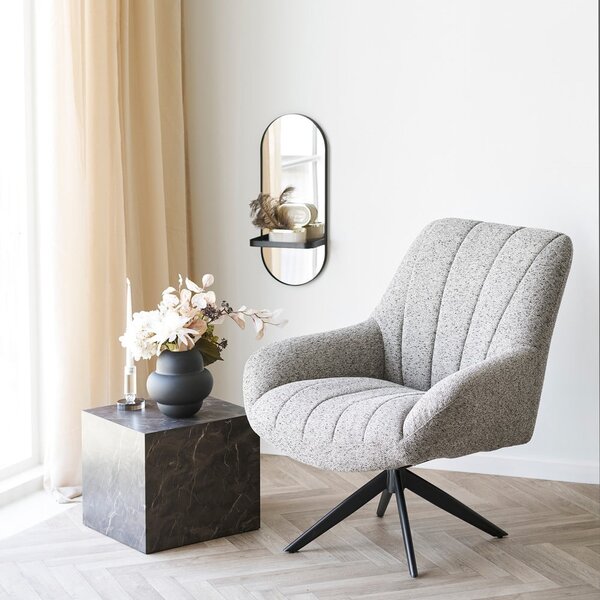 Fekete üveg váza (magasság 20 cm) Vera – House Nordic