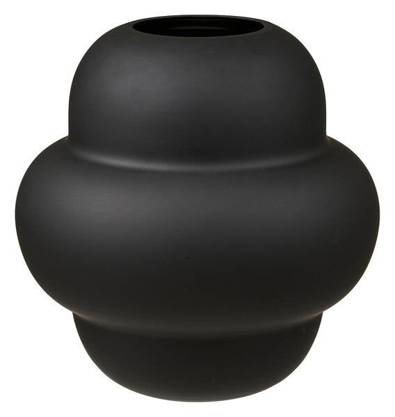 Fekete üveg váza (magasság 20 cm) Vera – House Nordic