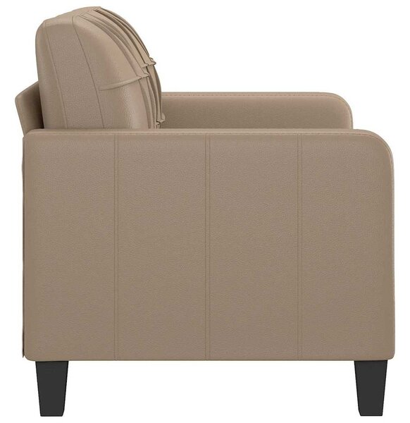 2 személyes cappuccino színű műbőr kanapé 120 cm