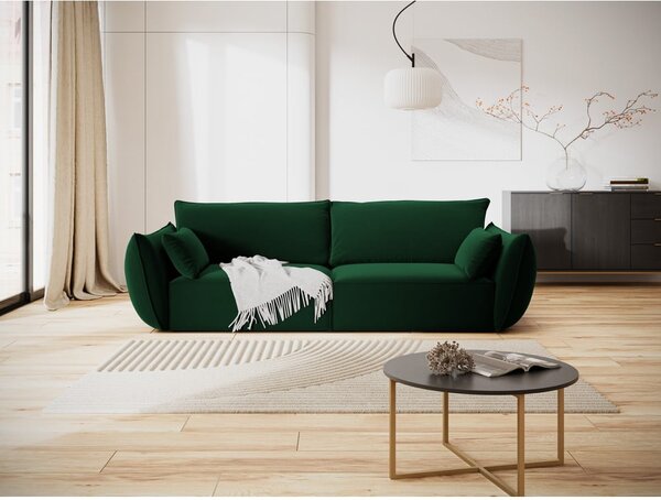 Sötétzöld bársony kanapé 208 cm Vanda – Mazzini Sofas