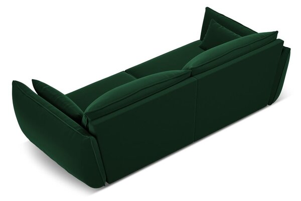 Sötétzöld bársony kanapé 208 cm Vanda – Mazzini Sofas