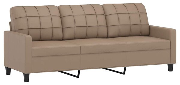 3 személyes cappuccino színű műbőr kanapé 180 cm