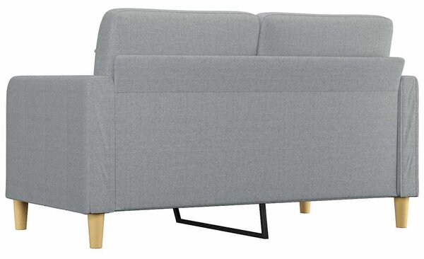 Kétszemélyes világosszürke szövetkanapé 140 cm