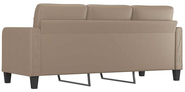 3 személyes cappuccino színű műbőr kanapé 180 cm