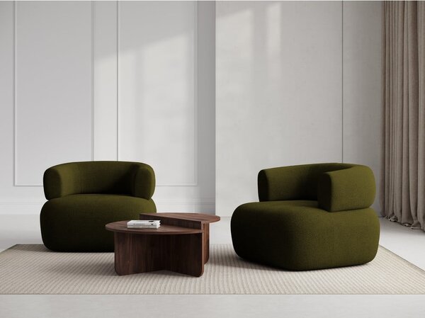 Zöld buklé fotel Jenny – Micadoni Home