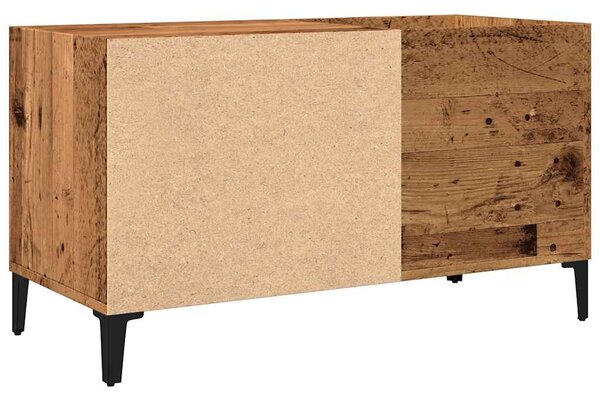 Antik fa színű szerelt fa hanglemezszekrény 84,5x38x48 cm