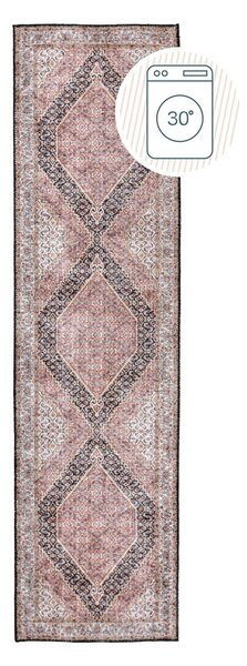 Rózsaszín mosható futószőnyeg 60x230 cm Briony Traditional – Flair Rugs