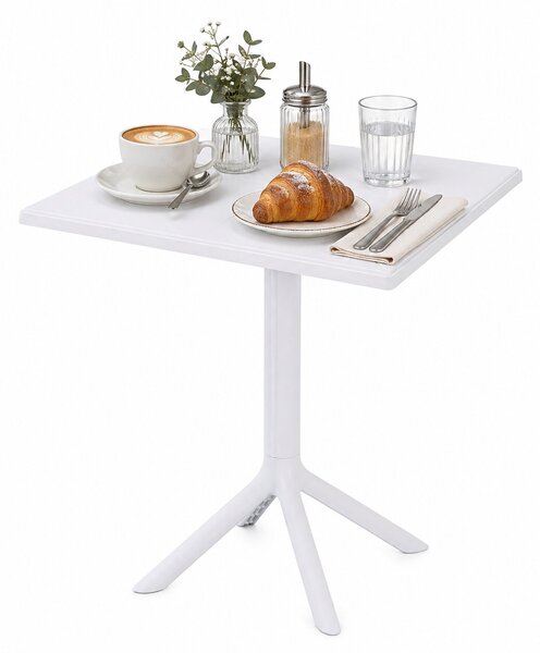 Solo PP kerti asztal, kültéri asztal, 60x60 cm – fehér