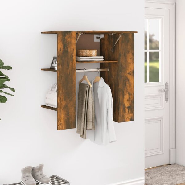 VidaXL füstös tölgy színű szerelt fa előszobaszekrény 97,5x37x99 cm