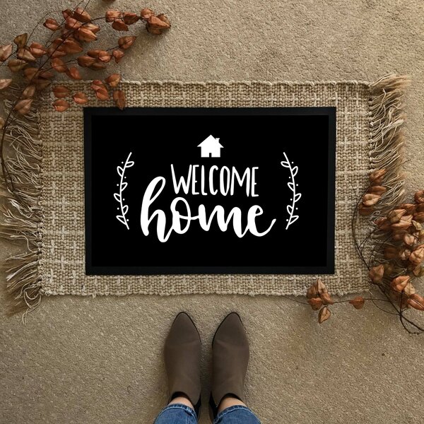 Welcome home házikós – Flat Standard lábtörlő több méretben