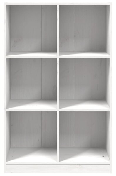 Fehér tömör fenyőfa könyvszekrény 70 x 33 x 110 cm
