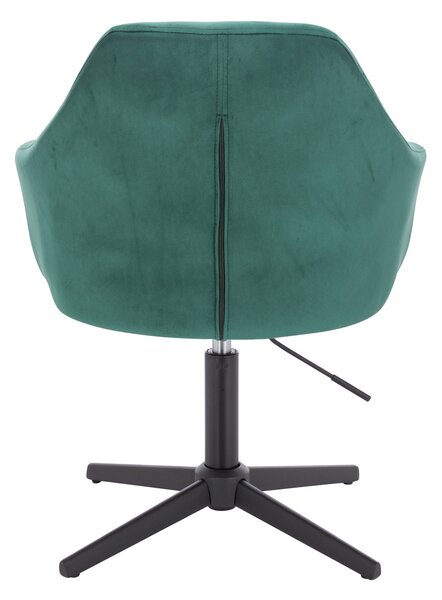 HR830CCROSS Sötétzöld modern velúr szék fekete lábbal