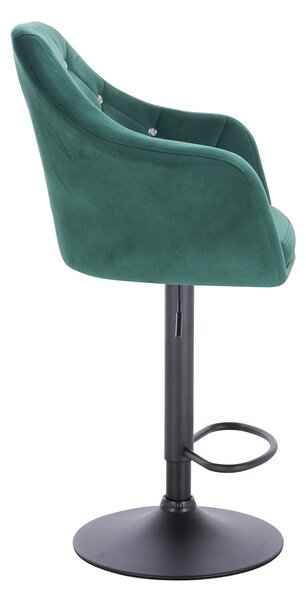 HR830CW Sötétzöld Modern Velúr Szék fekete lábbal