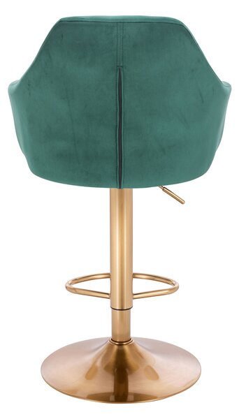 HR830CW Sötétzöld Modern Velúr Szék Arany lábbal