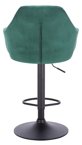 HR830CW Sötétzöld Modern Velúr Szék fekete lábbal