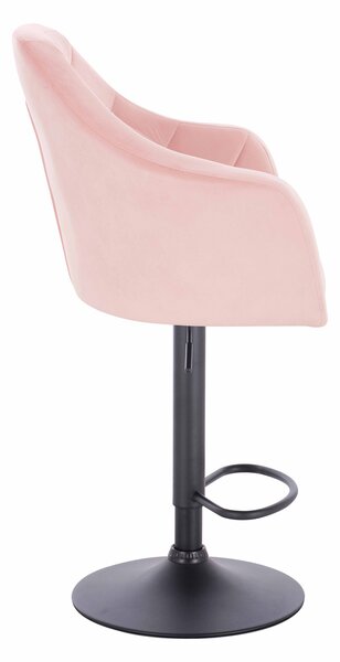 HR830CW Púderrózsaszín Modern Velúr Szék fekete lábbal