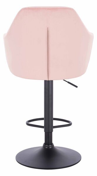 HR830CW Púderrózsaszín Modern Velúr Szék fekete lábbal