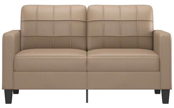 2 személyes cappuccino színű műbőr kanapé 140 cm