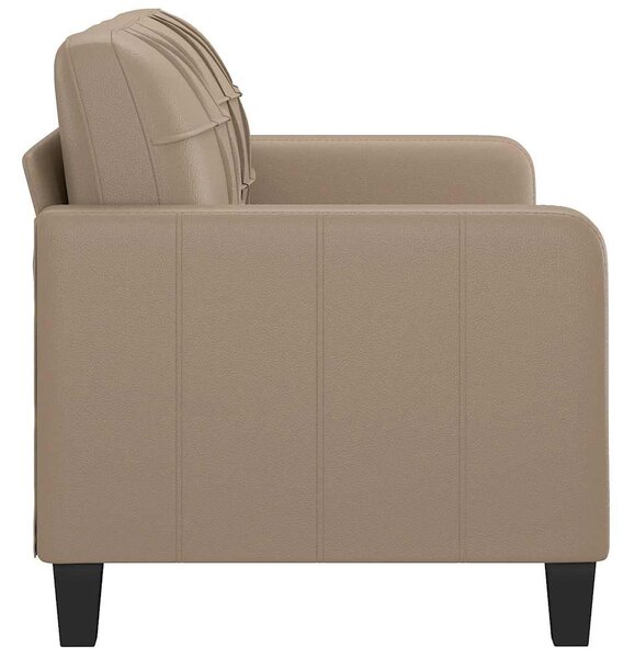 2 személyes cappuccino színű műbőr kanapé 140 cm