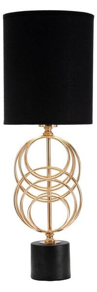 Modern asztali lámpa, körkörös vázzal, fekete-arany - MANGAREVA