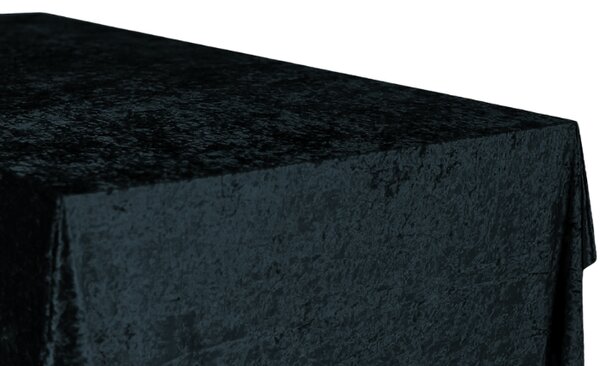 Téglalap alakú fekete bársony terítő 280x160cm