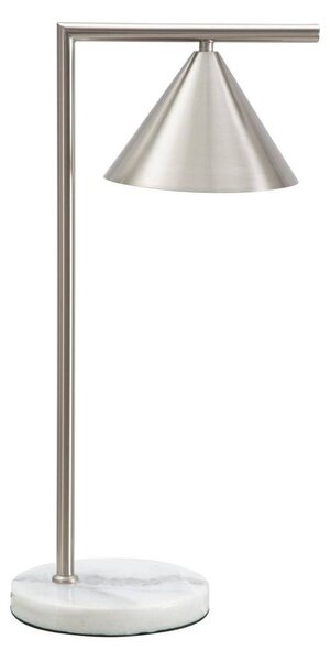 Modern asztali lámpa, márvány talppal, ezüst - OZ