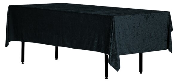 Téglalap alakú fekete bársony terítő 280x160cm