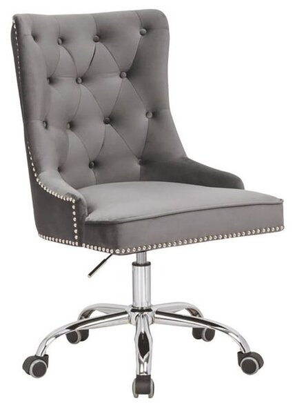 Viktoriánus irodai szék, ezüstszürke - COSY