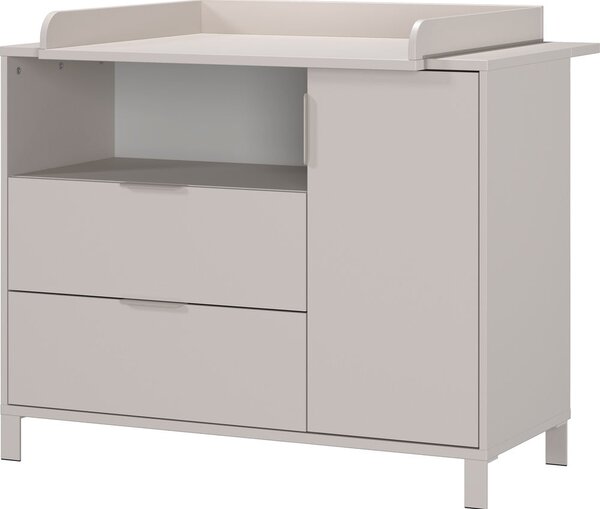 Krémszínű gyerek komód pelenkázó feltéttel 115x102x77 cm Alkmaar – Germania