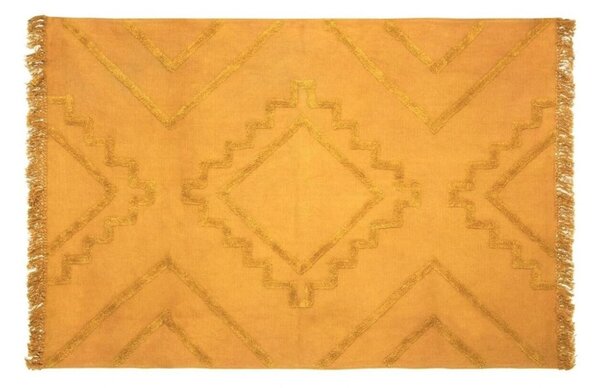 Rombusz mintás szőnyeg, 120x170 cm, okkersárga - ALI