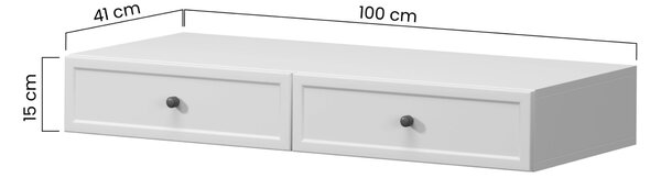 Lorini fali konzolasztal 100 cm fiókokkal - kasmír / arany fogantyúk