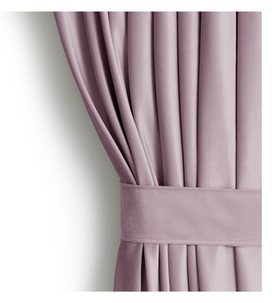 Világos rózsaszín bársony dimout (részleges sötétítő) függöny 140x245 cm Eyelets – Restilo