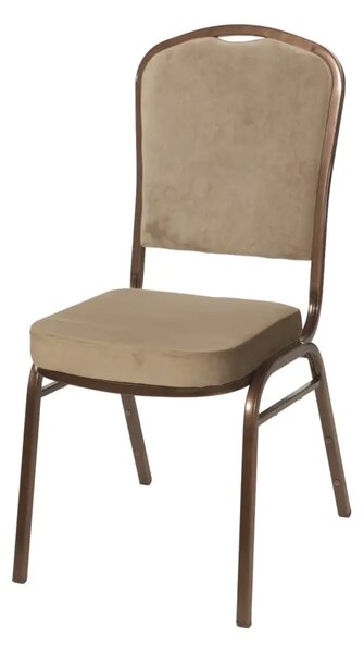 Kárpitozott bankett konferenciaszék 20x20x1.0cm - barna bársony