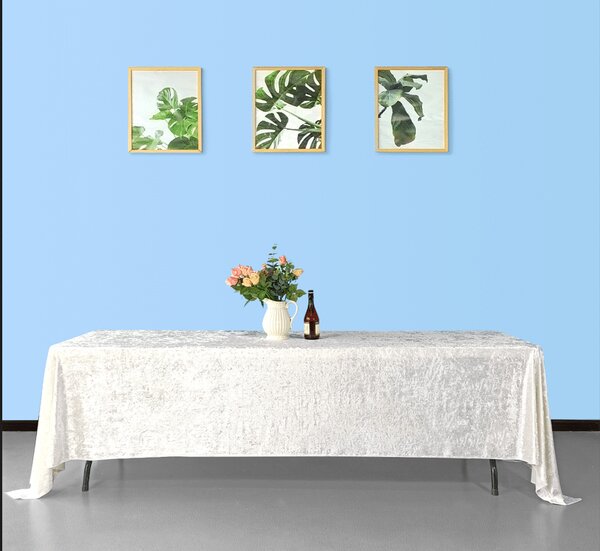 Téglalap alakú bársony terítő bézs színben 280x160cm Bársony