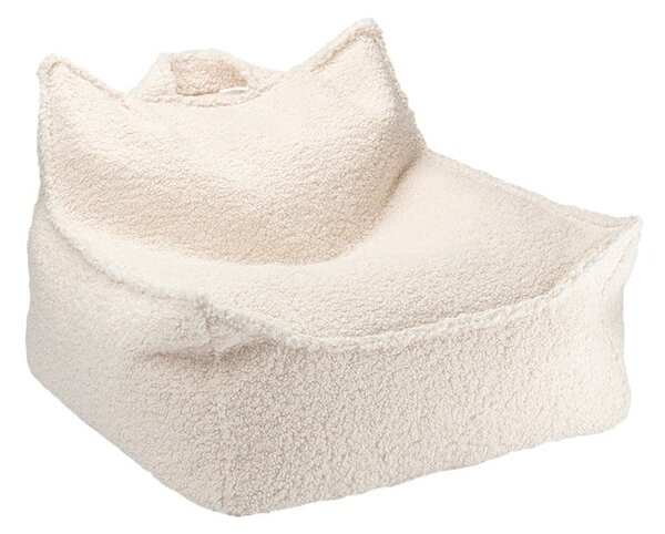 Krémszínű buklé gyerek babzsákfotel Chair – Wigiwama