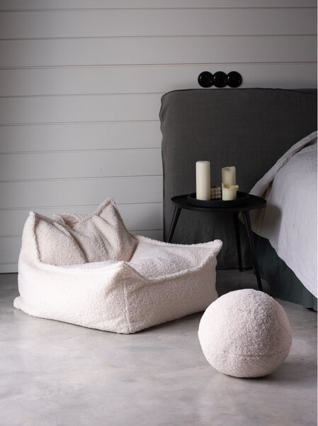 Krémszínű buklé gyerek babzsákfotel Chair – Wigiwama