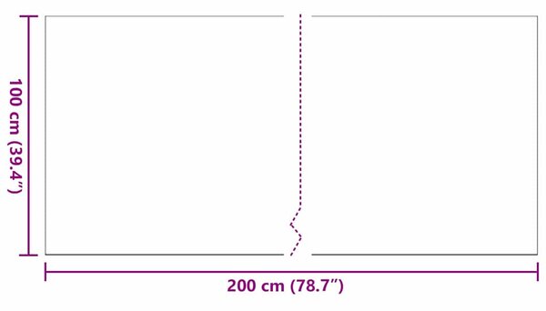Műfű Fekete 2 x 1 m Polipropilén