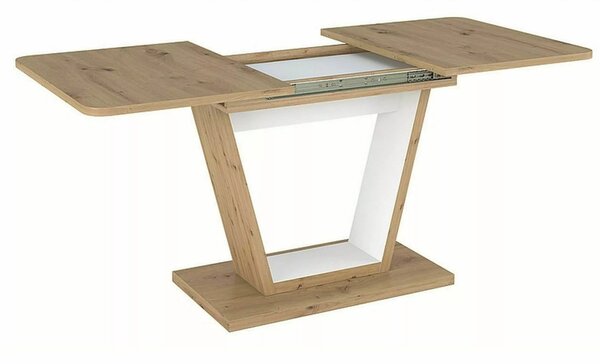 Nigel Kihúzható Étkezőasztal Laminált Artisan Tölgy-Fehér Modern