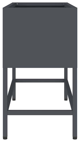 Magas Kerti Cserép Antracit 60 x 26 x 45 cm Acél
