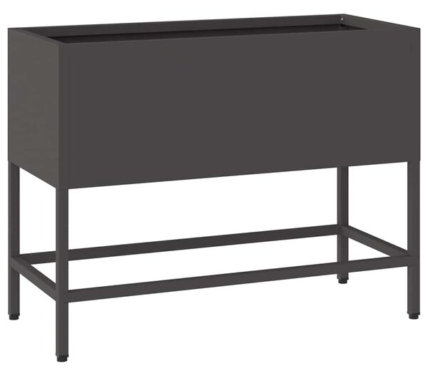 Magas Kerti Cserép Fekete 60 x 26 x 45 cm Acél