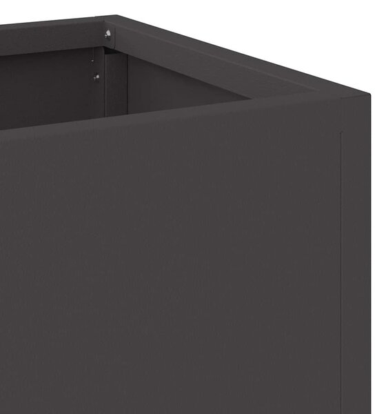 Magas Kerti Cserép Fekete 60 x 26 x 45 cm Acél