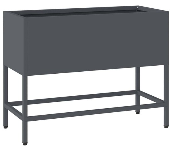 Magas Kerti Cserép Antracit 60 x 26 x 45 cm Acél