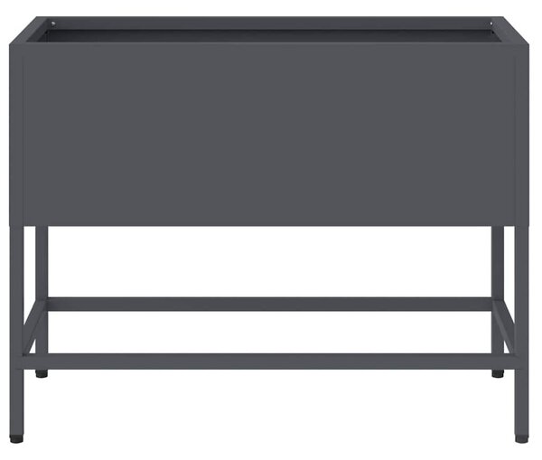 Magas Kerti Cserép Antracit 60 x 26 x 45 cm Acél